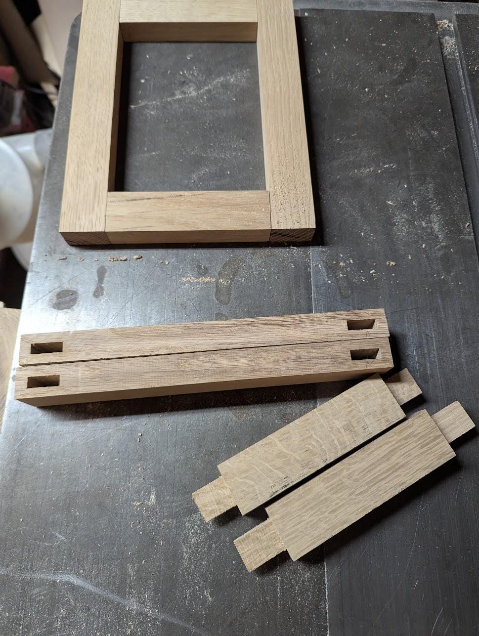 Arts & Crafts Style Fumed White Oak Picture Frame (5x7)