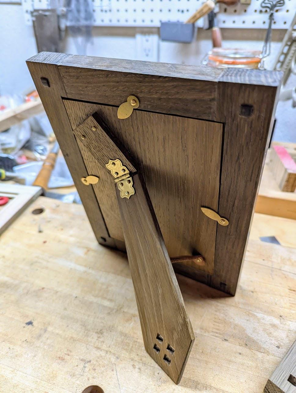 Arts & Crafts Style Fumed White Oak Picture Frame (5x7)