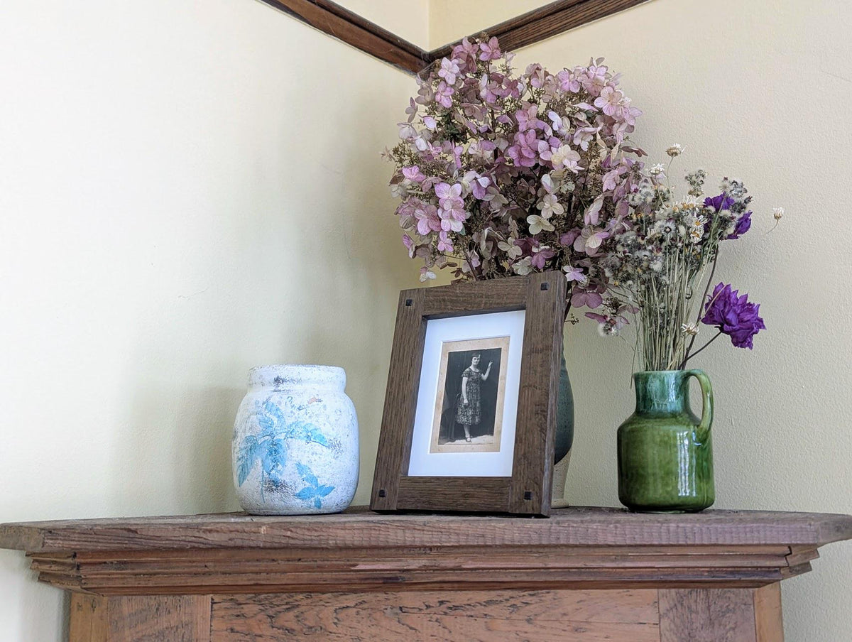 Arts & Crafts Style Fumed White Oak Picture Frame (5x7)