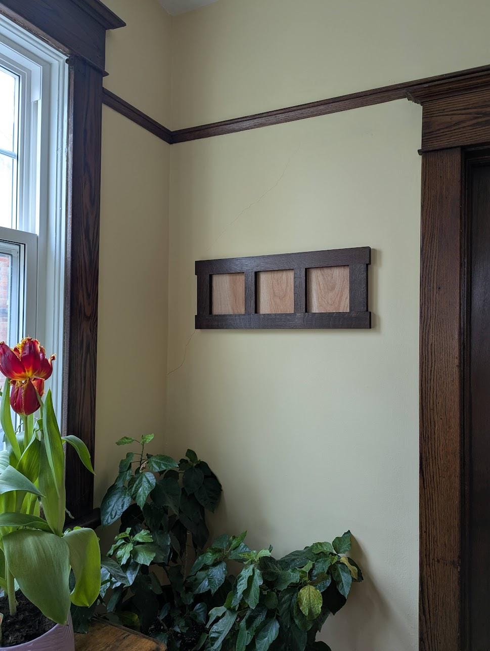 Mission Style Fumed Oak Ceramic Tile Frame (Medium)