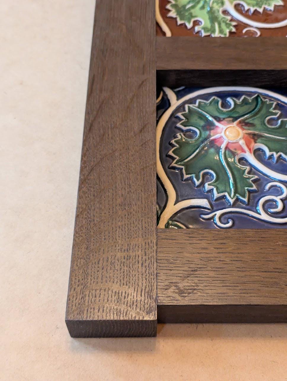 Mission Style Fumed Oak Ceramic Tile Frame (Medium)